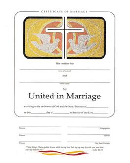 Marriage Foil Certificate