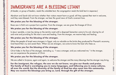 Immigrants Are a Blessing Litany/Insert