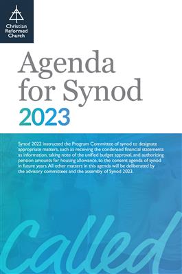 Agenda for Synod 2023
