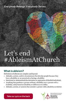 Disability Concerns Let's End Ableism At Church Bulletin Insert