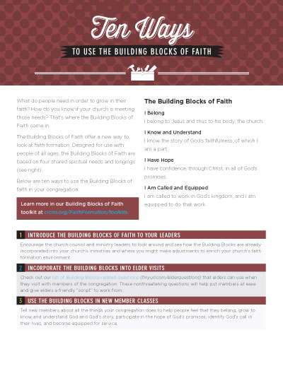 Ten Ways To Use Building Blocks of Faith