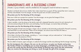 Immigrants Are a Blessing Litany/Insert