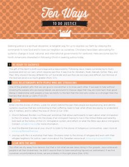 Ten Ways to Do Justice