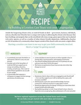 Recipe for Building a Creation Care Team
